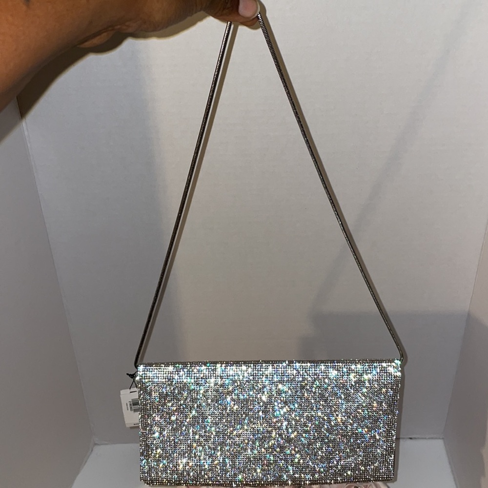 Shinny cocktail sequin clutch purse express NWT